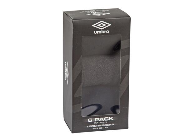 UMBRO 6 Pck Sock Men Box Ass. 39-42 Herrestrømper i gaveboks 